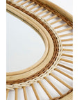 Ovaler Spiegel Rattan