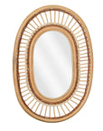 Ovaler Spiegel Rattan