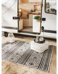 In- & Outdoor Teppich DIEGO black/white