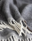 Merino/Kaschmir Kuscheldecke Mailand Grigio Orlo