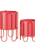 Dione Pflanzentöpfe 2er Set Rot und Pink
