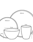 Tabo Geschirrset 16-teilig für 4 Personen - Grün