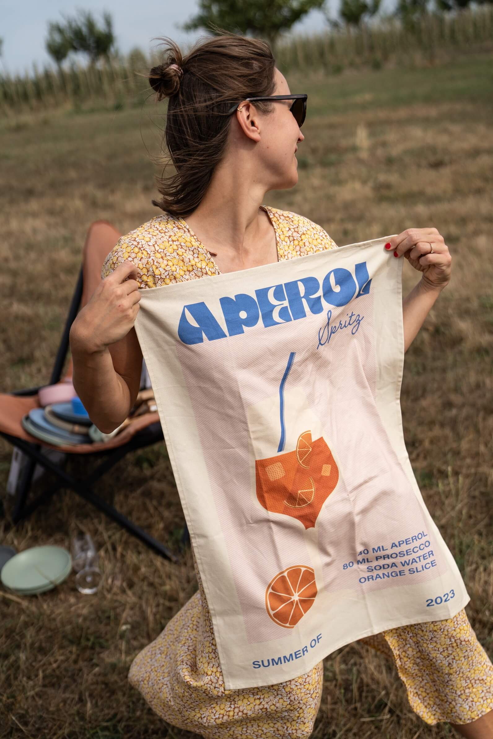 Organic Geschirrtuch Aperol