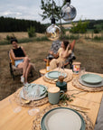 Outdoor battery-operated LED pendant lamp Bowl, amber