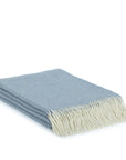 Merino/Kaschmir-Überwurfdecke MILANO – blau