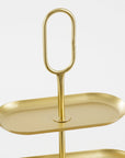 Rama Etagere 3 Ebenen Gold lang