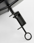 Aston Tablett mit Klemme Metall, Schwarz