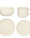 Ozi Descrises 16-teiliges Set für 4 Personen aus Steingut - Weiß