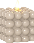 LED BUBBLE Kerze in beige