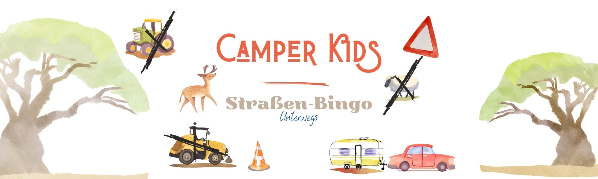 "Straßen-Bingo Unterwegs" ist ein kostenloses Spiel für die Reise im Auto oder Wohnmobil, bei Kinder 49 Motive in ihrer Umgebung suchen. Jetzt kostenlos im Wildnest Glamping Blog herunterladen. 