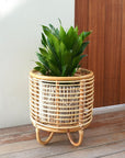 Rattan-Pflanzenständer MALANG, beige
