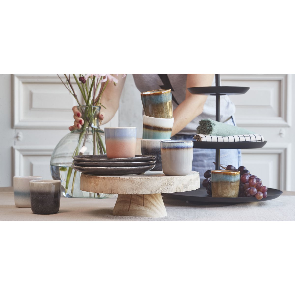 Rama Etagere 3-Ebenen schwarz Ø38cm