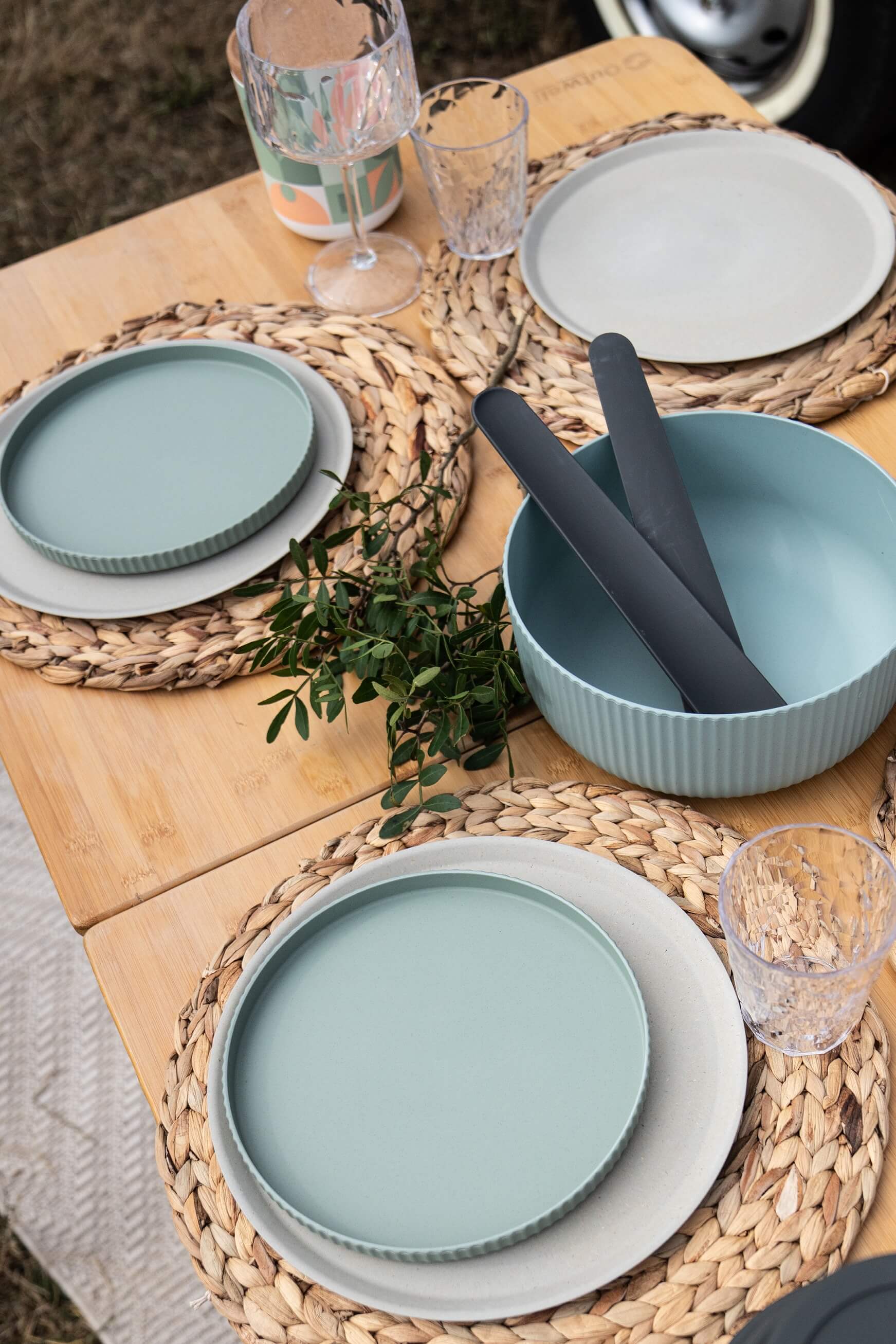 salatschüssel mit deckel bambus Deluxe Salatschüssel mit Bambusdeckel Ø22cm