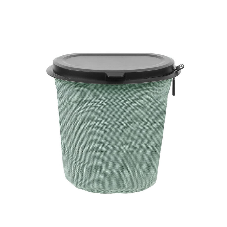 Der Flextrash in 5L besteht aus recycelten PET Flaschen und ist der perfekte Campingmülleimer mit seinen verschiedenen Befestigungsmöglichkeiten | Jetzt kaufen bei Wildnest Glamping