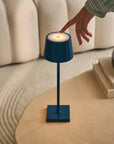 Wouter kabellose Tischlampe Delfterblau