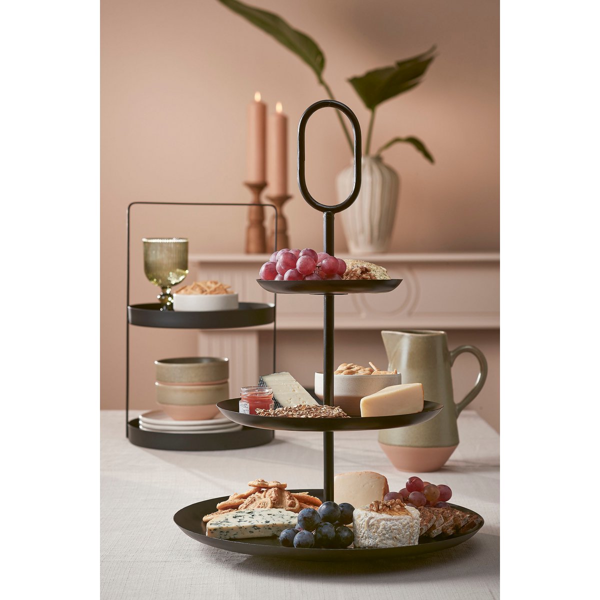 Rama Etagere 3-Ebenen schwarz Ø38cm