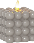 LED BUBBLE Kerze in grau
