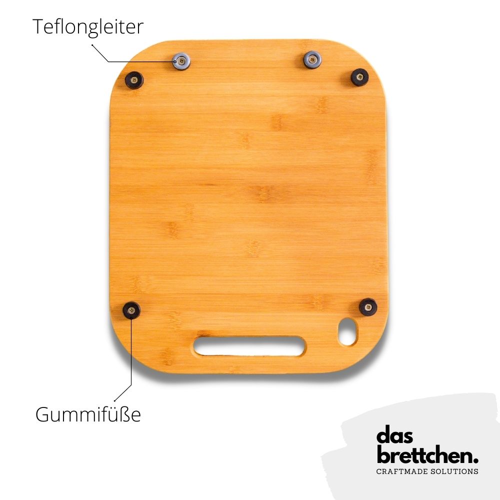 Für all die nicht auf ihren Thermomix während ihres Campingurlaubs verzichten und weiter in der Campingküche kochen möchten. Dafür ist das Thermomix Gleitbrett mit seinen Gummifüßen und der Spatelhalterung ideal | Jetzt kaufen bei Wildnest Glamping