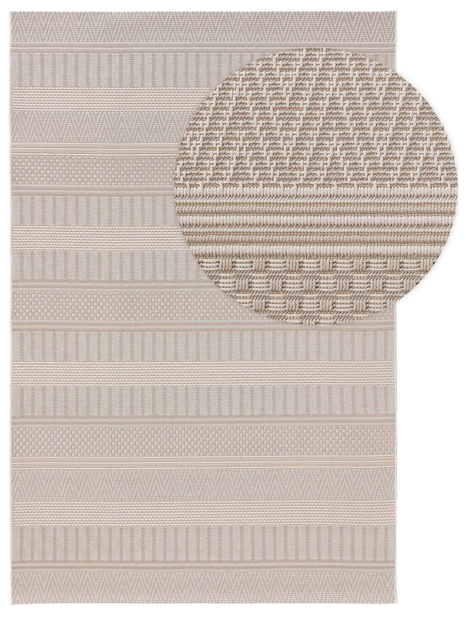 Der Outdoor Teppich Naoto in beige ist ein wunderschöner Teppich der sich für den Wohnwagen oder Wohnmobil hervorragend eignet | Jetzt kaufen bei Wildnest Glamping