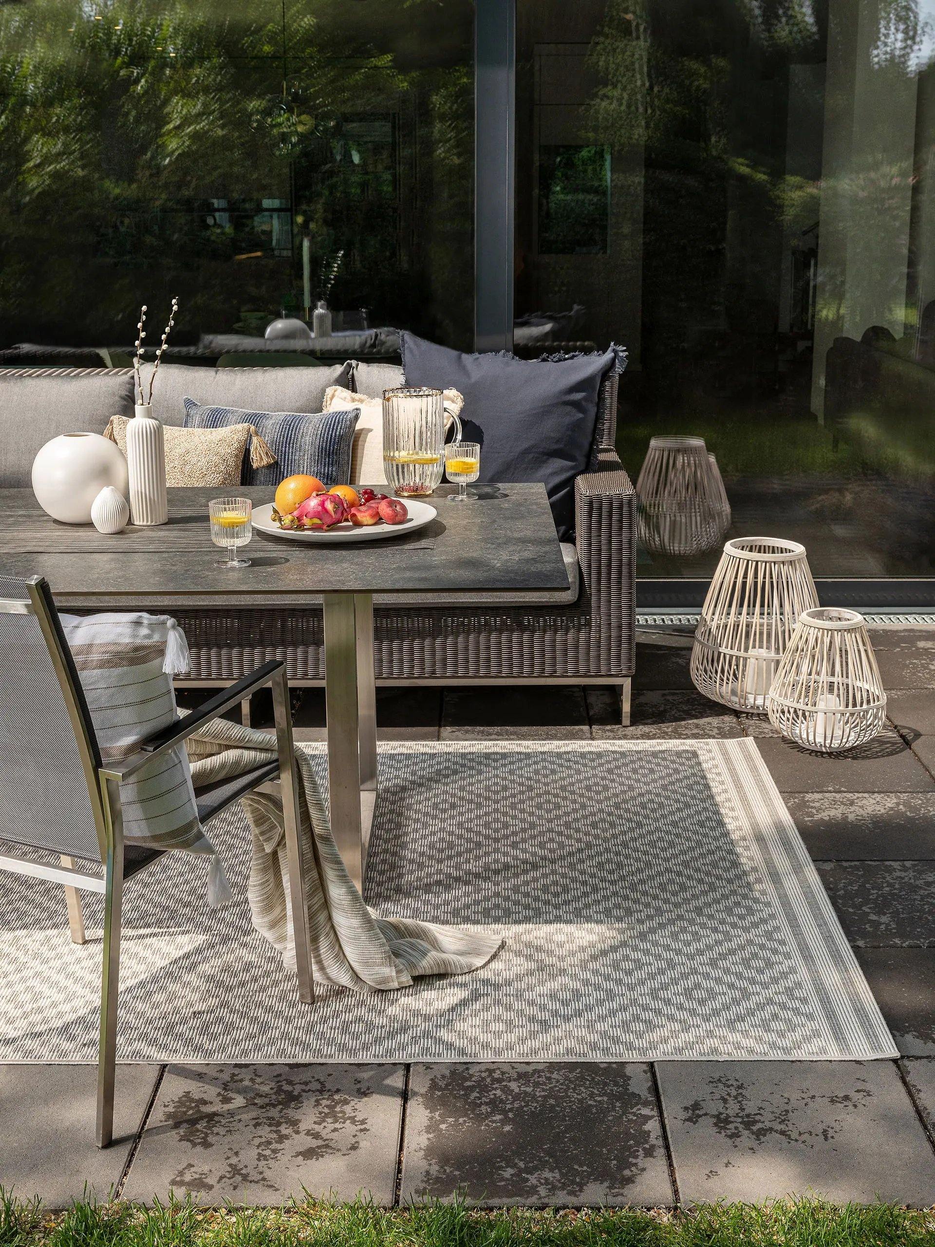 Benuta Outdoor Teppich Metro, grau  | Wohnmobil Ausstattung |  Wildnest Glamping