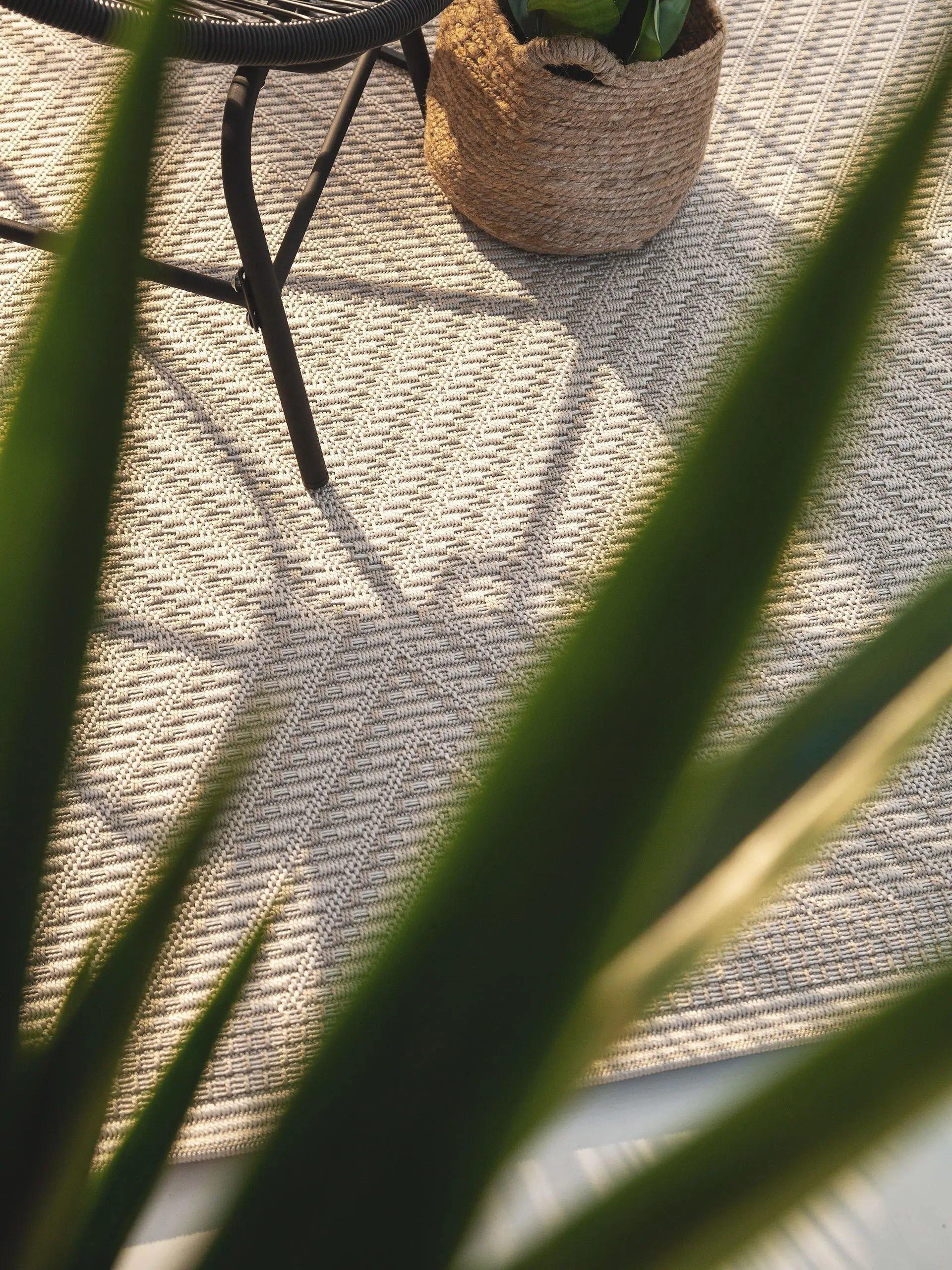 Benuta Outdoor Teppich Naoto, weiß  | Wohnmobil Ausstattung |  Wildnest Glamping